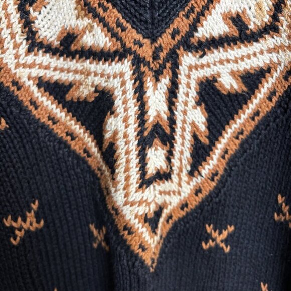 Vintage Campagnie Internationale Express Fair Isle Sweater Women Sz Medium Ramie - Picture 10 of 15